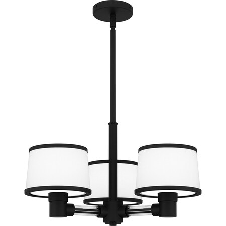 Quoizel Kylen Chandelier 3 Lights Matte Black KYL2822MBK
